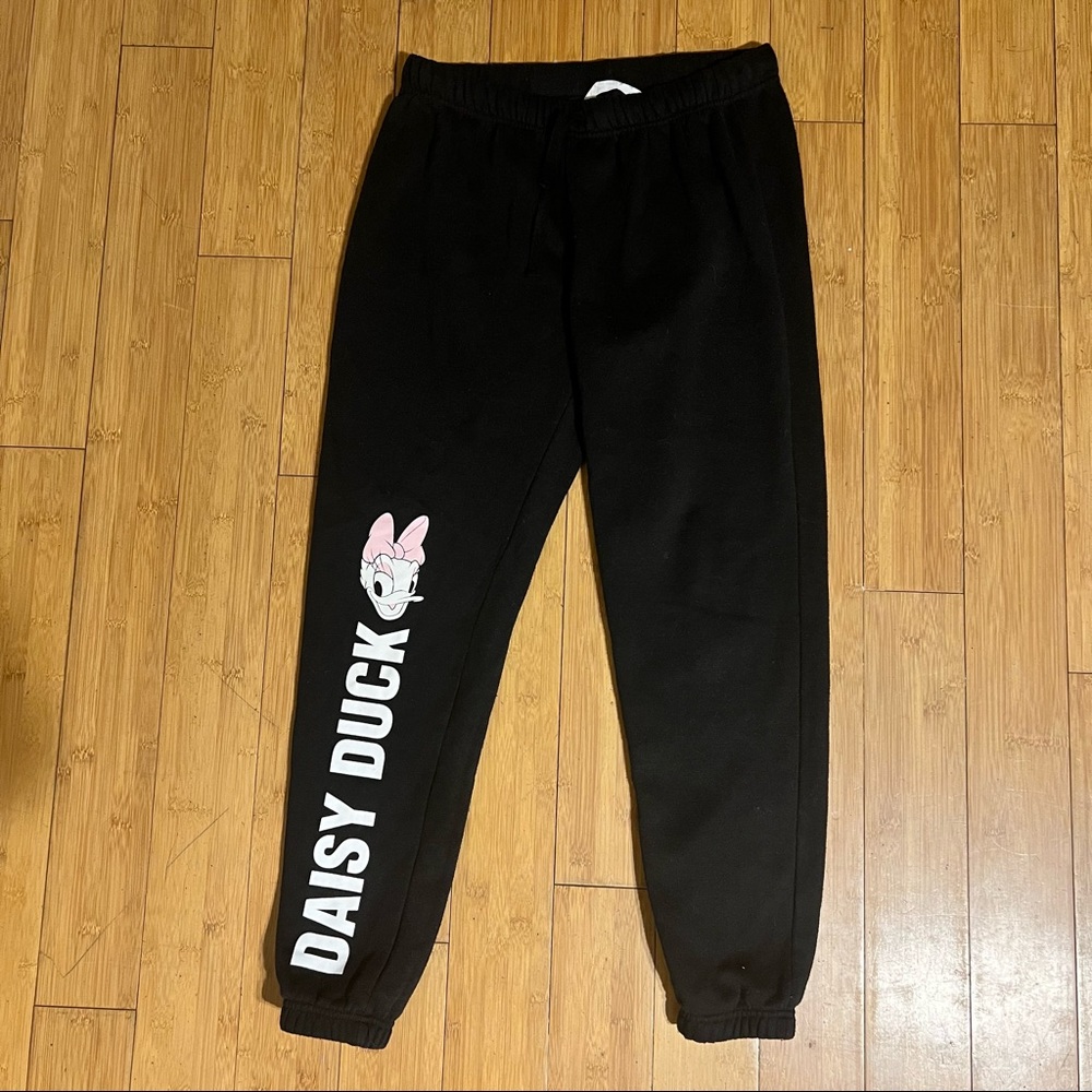Disney Daisy Duck black sweats